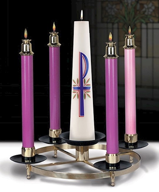 Advent Wreath-Tabletop-Solid Brass | SHOPtheWORD