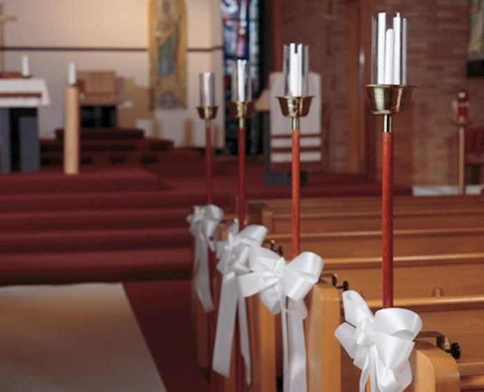 Glass Globe-Extra-Pew End Candlesticks | SHOPtheWORD