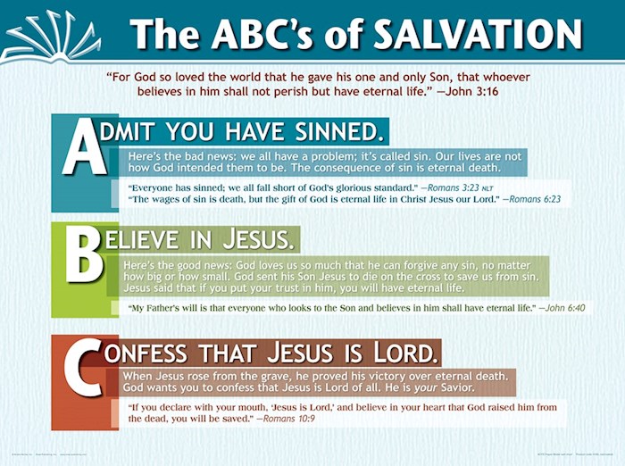 Shop The Word Chart ABC s Of Salvation Wall Laminated Sheet 19 X 