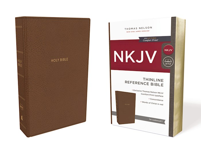 NKJV Thinline Reference Bible (Comfort Print)-Tan Leathersoft | SHOPtheWORD