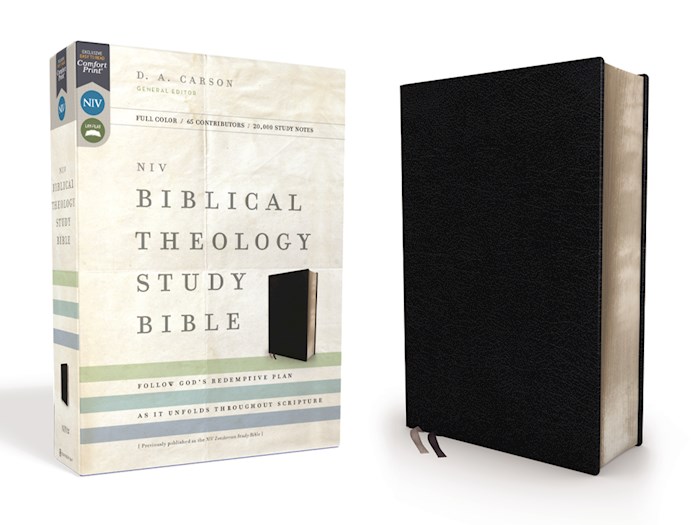 NIV Biblical Theology Study Bible (Comfort Print)-Black Bonded Leather | SHOPtheWORD