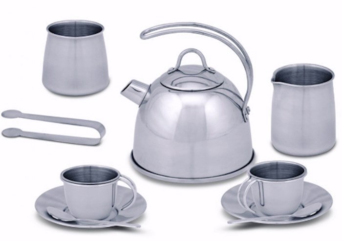 Pretend Play-Stainless Steel Tea Set (11 Pieces) (Ages 3+) | SHOPtheWORD