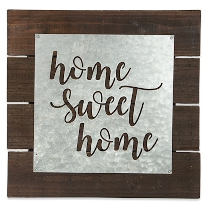 Galvanized Metal Sign-Home Sweet Home (14 x 14) | SHOPtheWORD