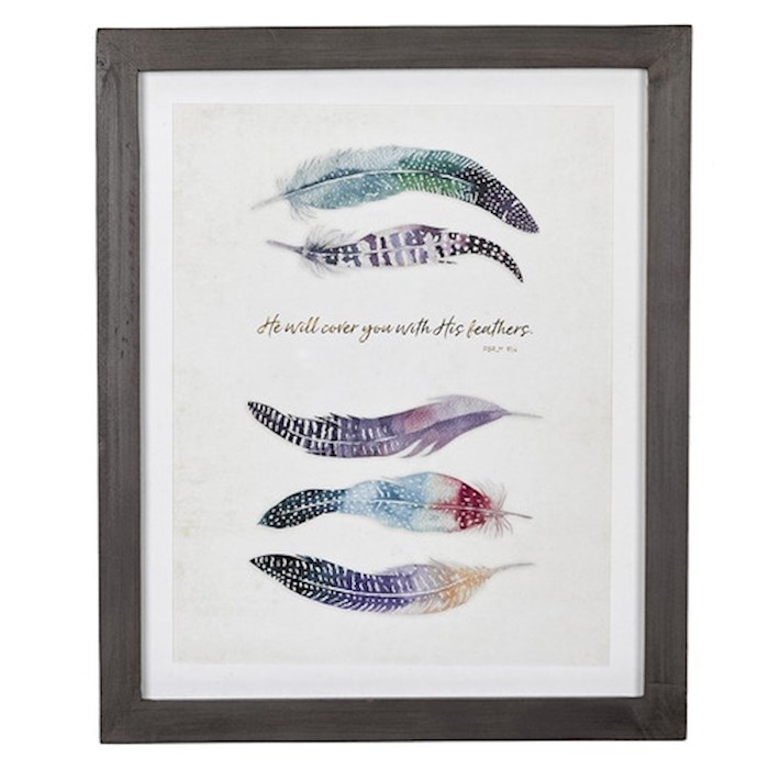 Wall Plaque-His Feathers | SHOPtheWORD