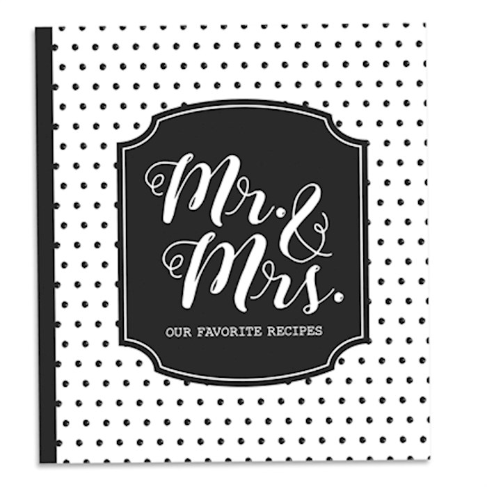 Recipe Binder-Mr & Mrs-White w/Black Polka Dots (8 x 9) | SHOPtheWORD
