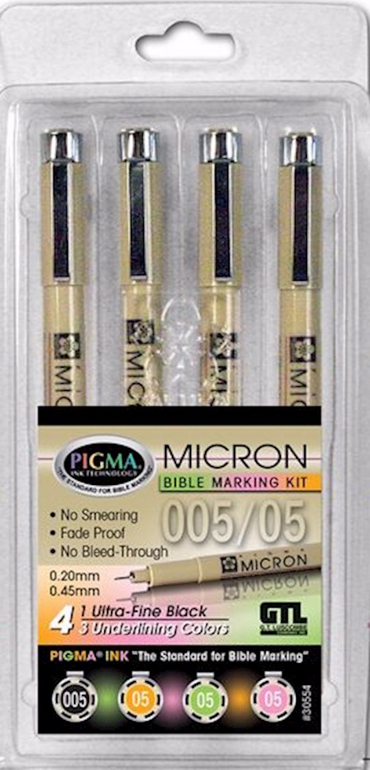 PIGMA Micron 005, Ultra Fine Bible Note Pen/Underliner, Blue