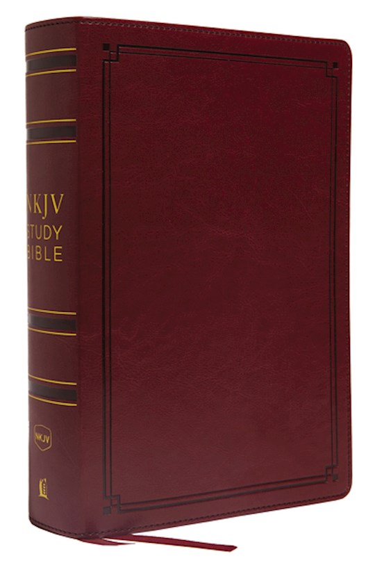 NKJV Study Bible (Comfort Print)-Crimson Leathersoft | SHOPtheWORD