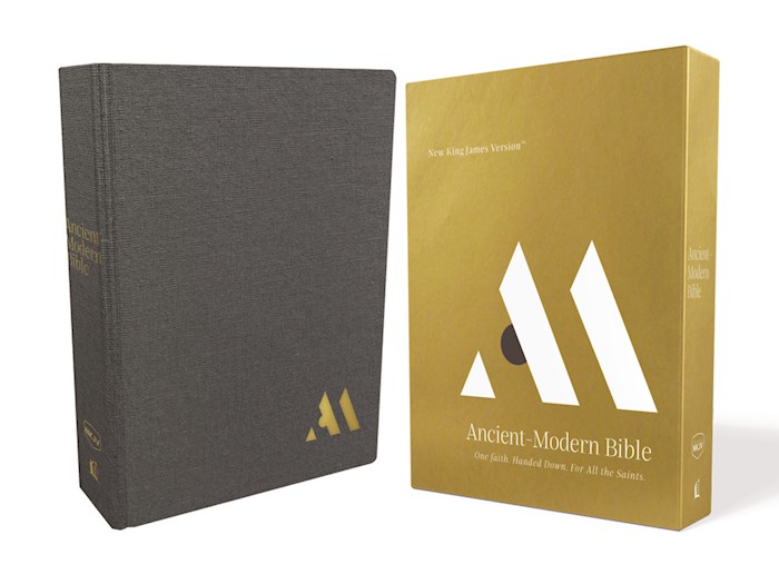 NKJV Ancient-Modern Bible (Comfort Print)-Gray Cloth Over Board | SHOPtheWORD