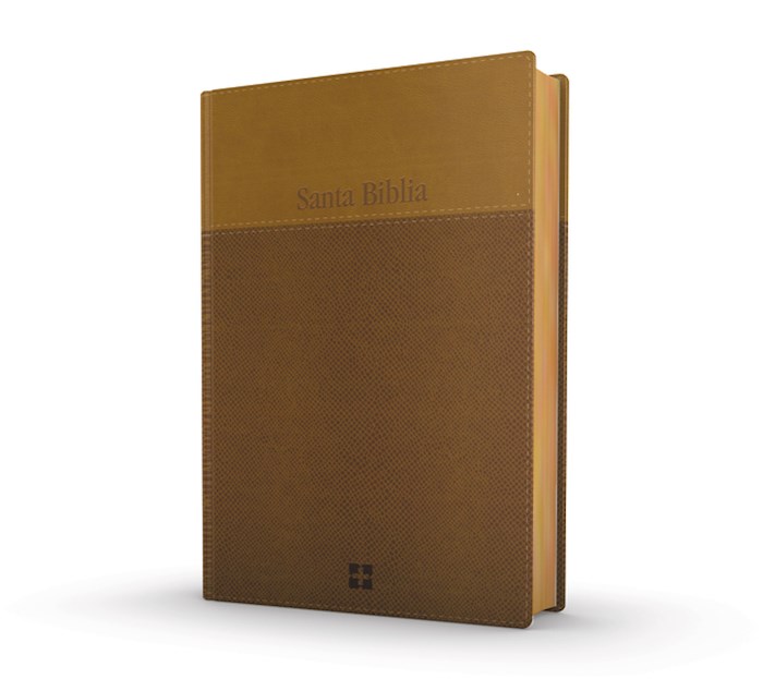 Span-NIV Large Print Bible (Comfort Print)-Brown/Tan LeatherSoft | SHOPtheWORD