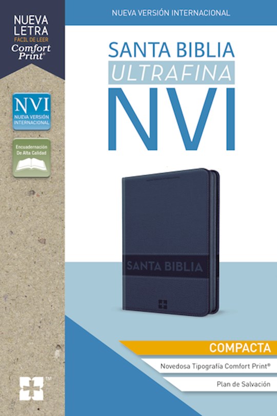 Span-NIV Compact Thinline Bible (Comfort Print)-Blue Leathersoft w/Zipper | SHOPtheWORD