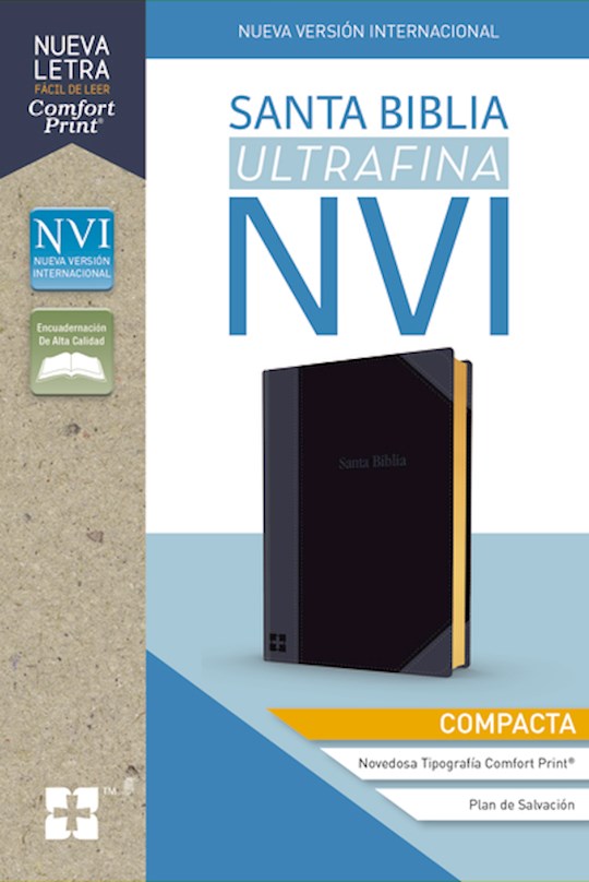 Span-NIV Compact Thinline Bible (Comfort Print)-Black Leathersoft | SHOPtheWORD