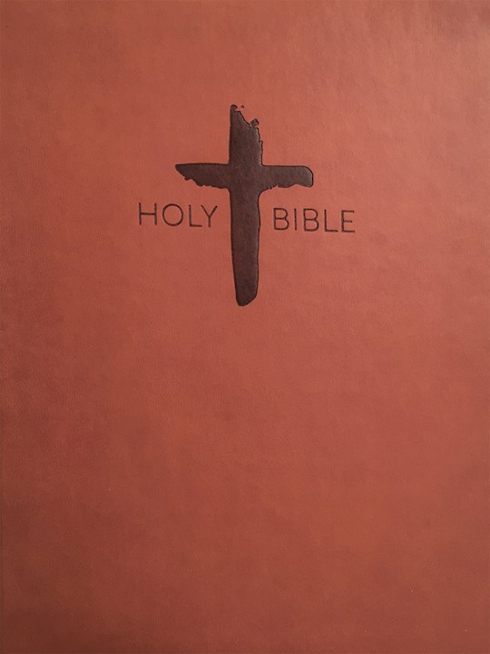 KJVER Sword Study Bible/Giant Print Value Edition-Chestnut-Cross Motif | SHOPtheWORD