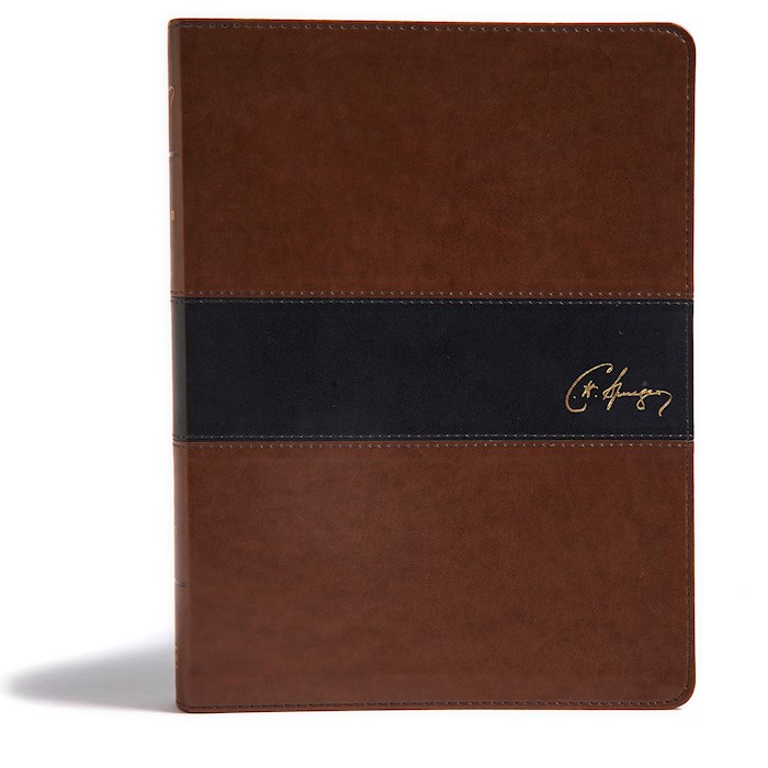 KJV Spurgeon Study Bible-Black/Brown LeatherTouch | SHOPtheWORD