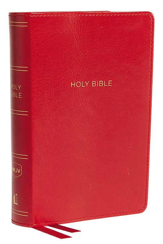 NKJV Deluxe Compact Large Print Reference Bible (Comfort Print)-Crimson Leathersoft | SHOPtheWORD