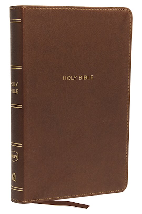 NKJV Giant Print Center-Column Reference Bible (Comfort Print)-Mahogany Leathersoft | SHOPtheWORD