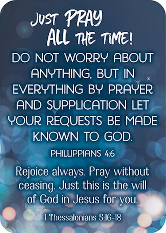Verse Card-Pray All The Time (2.5