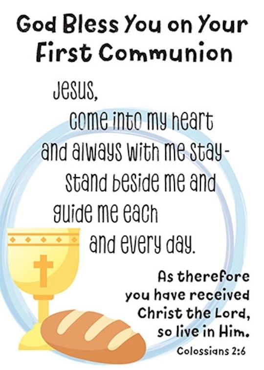 Verse Card-First Communion-God Bless You On Your First Communion (2.5