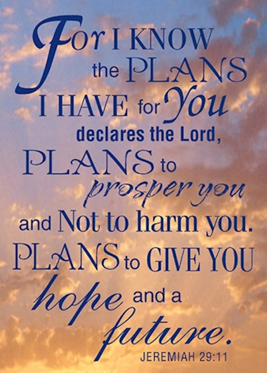 Verse Card-I Know The Plans (2.5