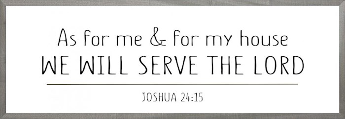 Framed Art-We Will Serve The Lord (6 X 18) (Farmhouse Art) | SHOPtheWORD