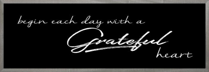 Framed Art-Grateful Heart (Black) (6 X 18) (Farmhouse Art) | SHOPtheWORD