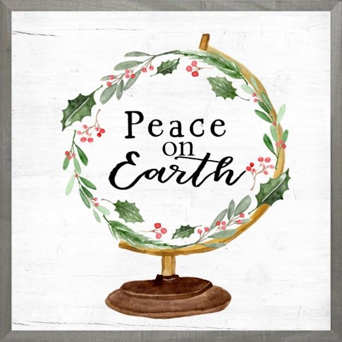 Framed Art-Peace On Earth (18 X 18) (Farmhouse Art) | SHOPtheWORD