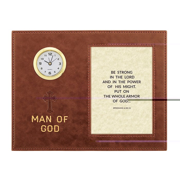 Framed Clock-Table-Man Of God (9