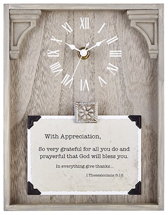 Clock-Framed Tabletop-Appreciation (Thessalonians 5:18) (7