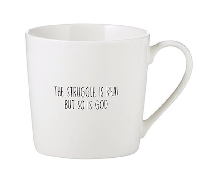 Mug-Cafe-The Struggle Is Real (14 Oz) | SHOPtheWORD
