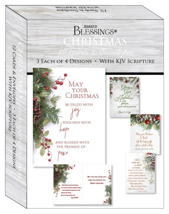Card-Boxed-Shared Blessings-Christmas-Assorted/Garland (Box Of 12) (OS FOR 2020) | SHOPtheWORD