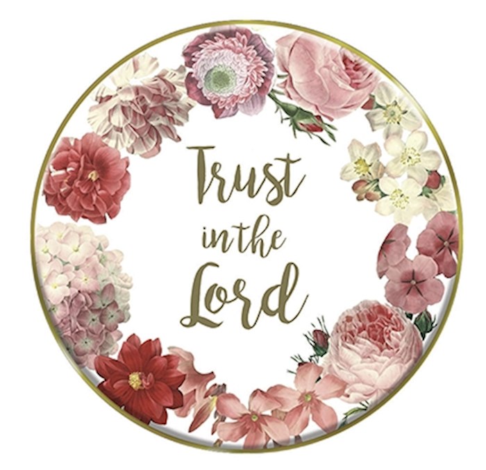 Plate-Tabletop-Trust In the Lord-Mini w/Stand (4