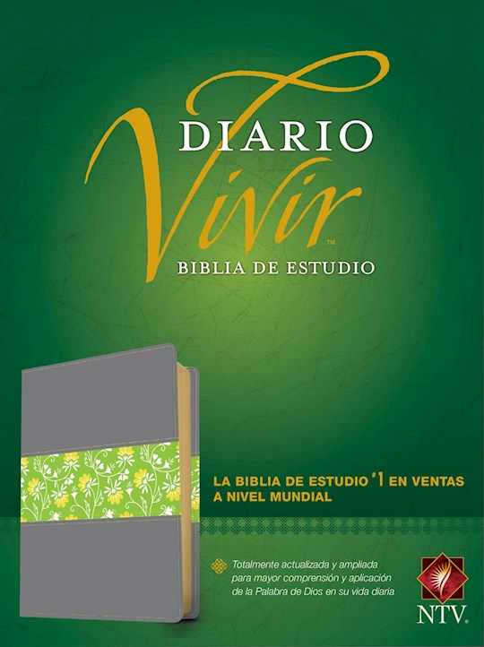 Span-NTV Life Application Study Bible (Biblia De Estudio Del Diario Vivir)-Gray/Green LeatherLike Indexed | SHOPtheWORD