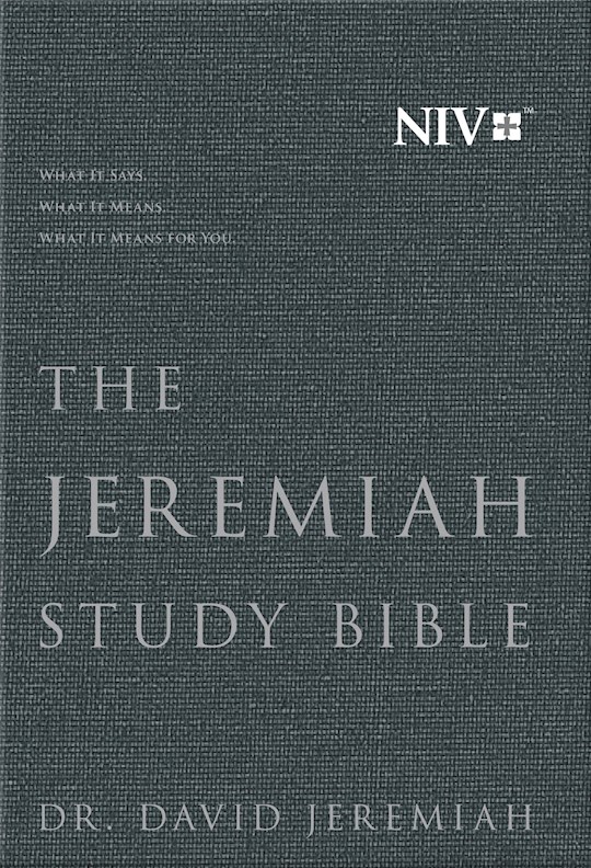 NIV Jeremiah Study Bible-Charcoal Gray Cloth Over Board | SHOPtheWORD