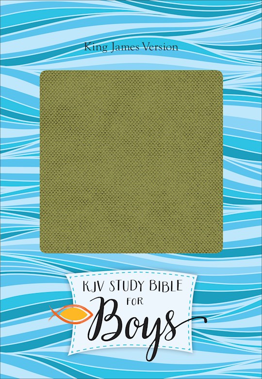 KJV Study Bible For Boys-Olive/Brown LeatherTouch | SHOPtheWORD
