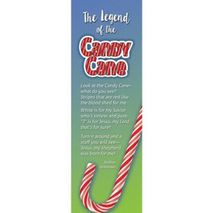 Bookmark-The Legend Of The Candy Cane (Luke 2:11, NIV) (Pack Of 25) | SHOPtheWORD