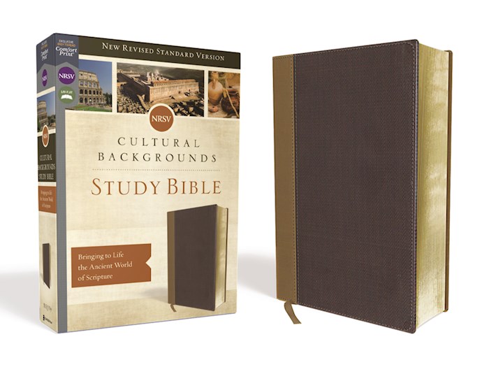 NRSV Cultural Backgrounds Study Bible (Comfort Print)-Tan/Brown Leathersoft | SHOPtheWORD