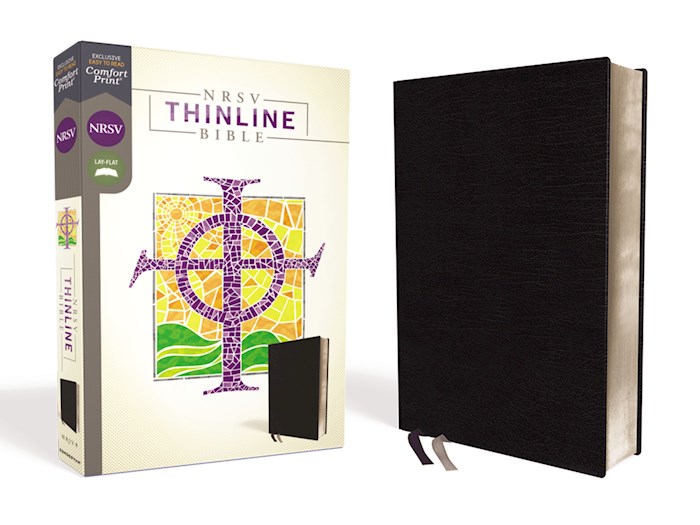 NRSV Thinline Bible (Comfort Print)-Black Bonded Leather | SHOPtheWORD