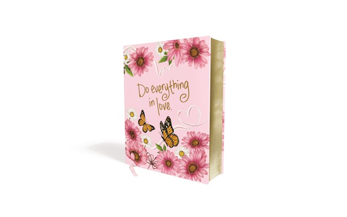 NIV Artisan Collection Bible For Girls (Comfort Print)-Pink Daisies Cloth Over Board | SHOPtheWORD