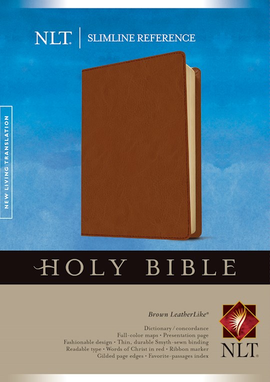 NLT Slimline Reference Bible-Brown LeatherLike | SHOPtheWORD