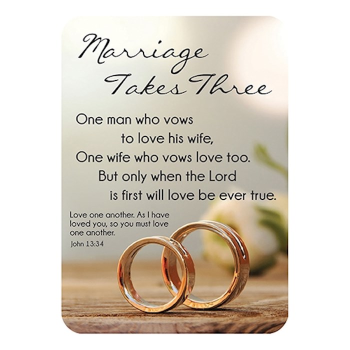 Verse Card-Marriage Takes Three (Wedding Rings) (2.5