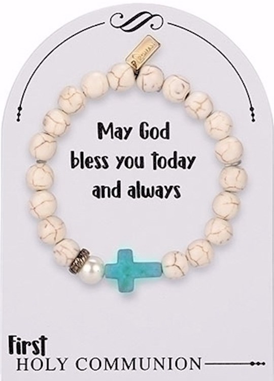 Bracelet-First Communion-Stretch-Girl (Carded) | SHOPtheWORD