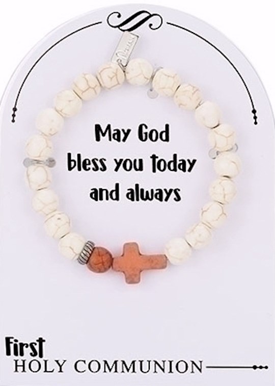 Bracelet-First Communion-Stretch-Boy (Carded) | SHOPtheWORD