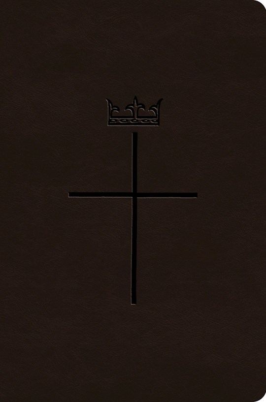 ESV Value Compact Bible-Deep Brown Royal Cross Design TruTone | SHOPtheWORD