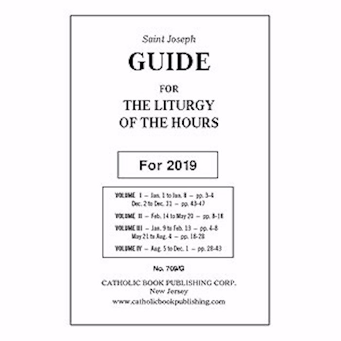 Saint Joseph Guide For Liturgy Of The Hours For 2019 (Large Type) (#700/G) | SHOPtheWORD