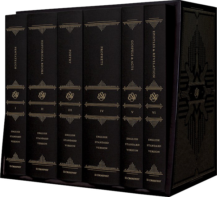 ESV Reader's Bible With Chapter And Verse Numbers-Black Cloth Over Board (Six-Volume Set) | SHOPtheWORD