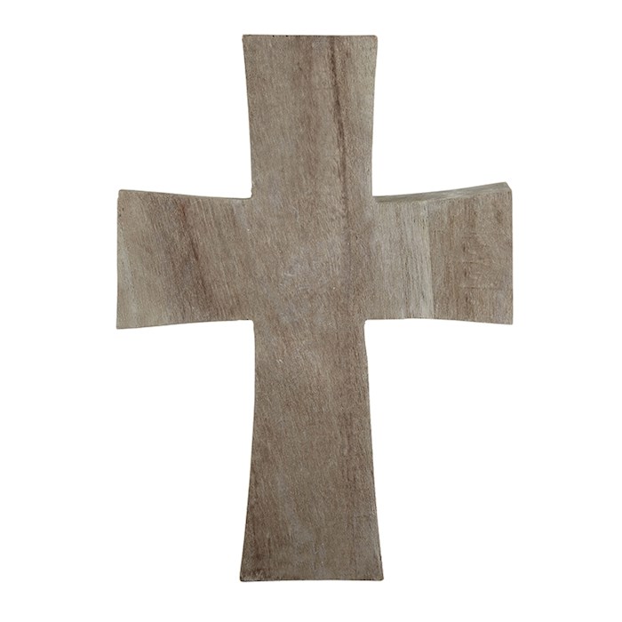 Standing Cross-Paulownia Wood-Gray (10.25