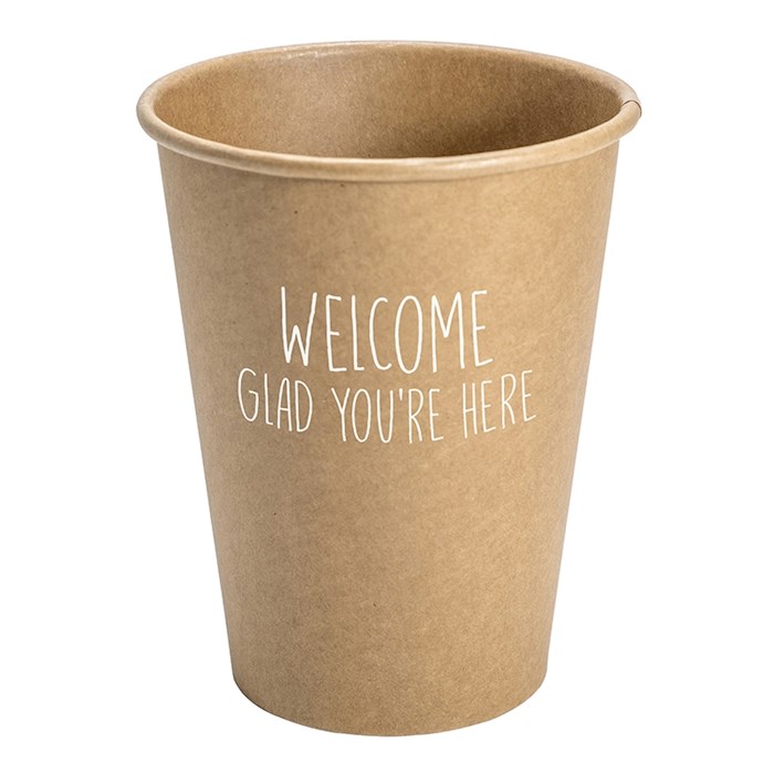 Paper Cups-Welcome (12 Oz) (Pack Of 10) | SHOPtheWORD
