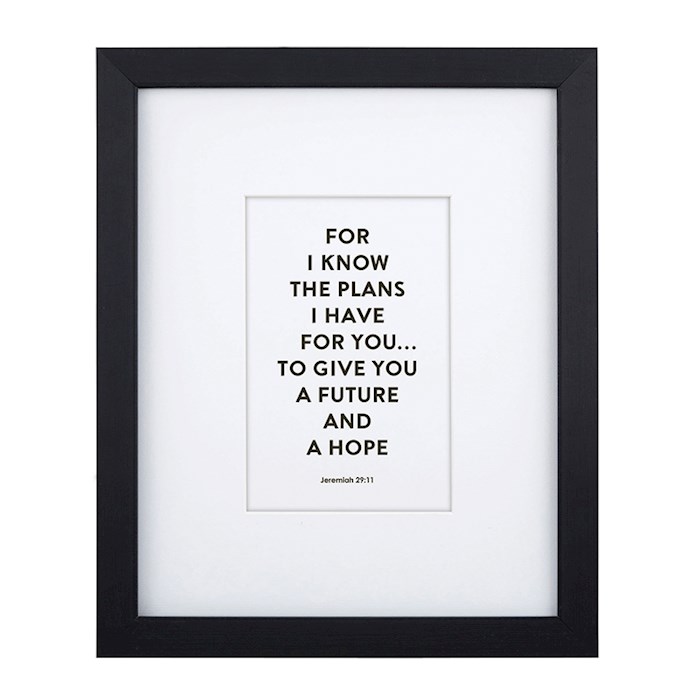 Wall Art-Photo Frame-For I Know The Plans... Jeremiah 29:11 (9
