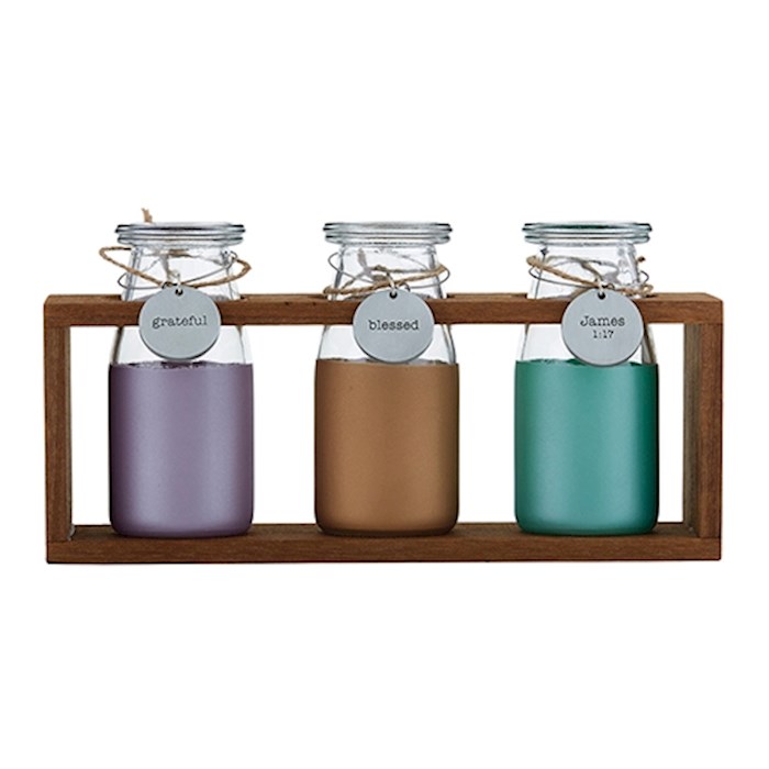 Garden Milk Jar Set-Christian Verse-James 1:17 (Set Of 3) | SHOPtheWORD