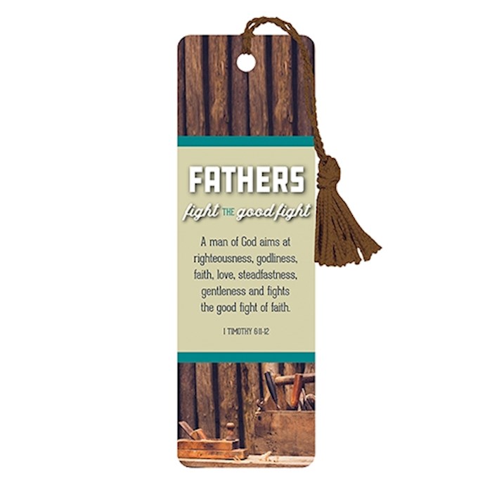 VerseMark-Fathers Fight The Good Fight/Woodgrain | SHOPtheWORD