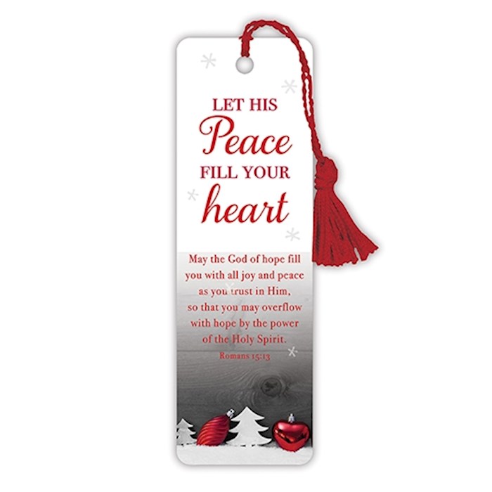 VerseMark-Let His Peace Fill Your Heart-White/Red | SHOPtheWORD